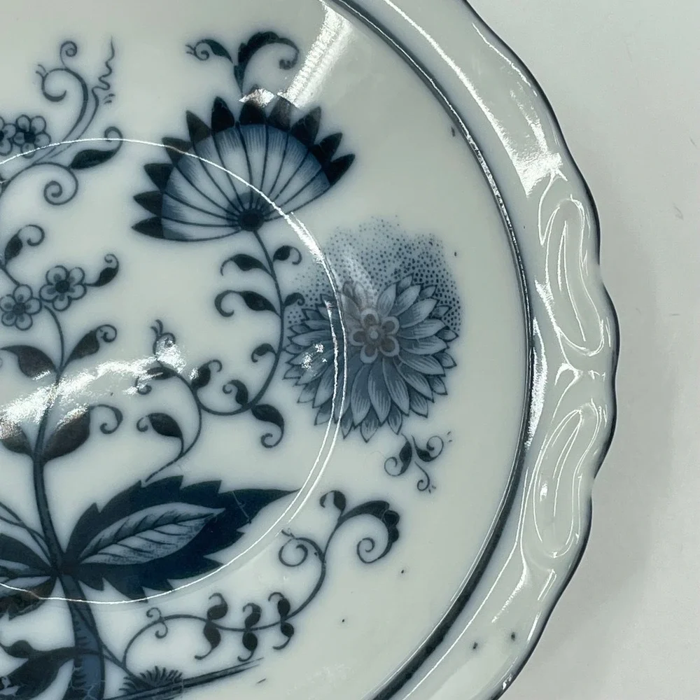 Vtg. Blue Onion Arnart Japan Porcelain Mini Nut‎ Dish 4.75